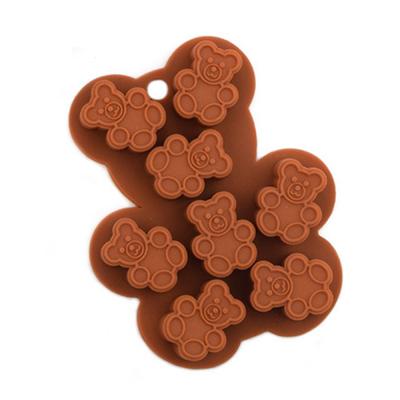 China Viable for Cake Decorating Teddy Bear Candy Silicone Fondant Mini Baking Chocolate Mold for sale