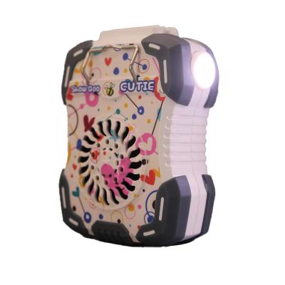 China Multifunctional Creative Personal Item Belt Portable AC Waist Fan With 4000mAh Power Bank Sport Mini Fans for sale