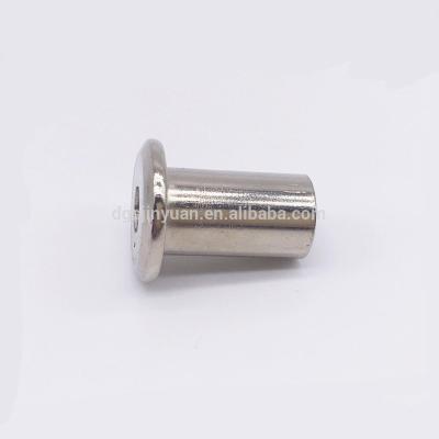 China Heavy Industry Flat Head Hex Socket Sleeve Stainless Steel Nut (in side with free gift) for sale