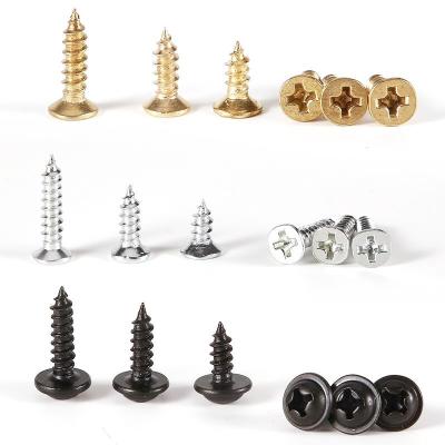 China Custom Flat Torx Carbide Dowel Screw Pan Factory Yellow Galvanized Head Self Tapping Wood Screws for sale