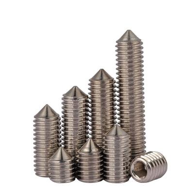 China Wholesale titanium stainless steel screw and hexagon nuts m3x20 m7 socket worm set screw bolt with flat point for sale