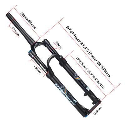 China KRSEC Durable Durable Front Forks 26/27.5/29er Mountain Bike Suspension Fork Bicycle Accessories for sale