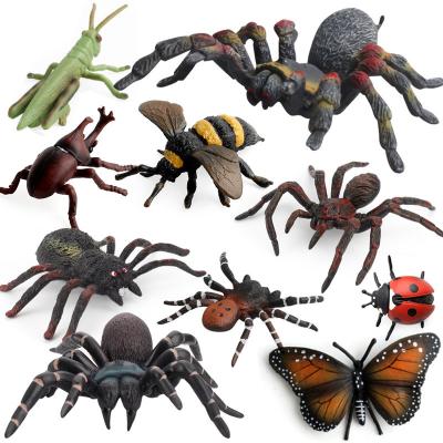 China Wild Animal Model Spider High Quality Realistic Solid Insect Butterfly Simulation Children's Toys PVC Figures Toys for sale