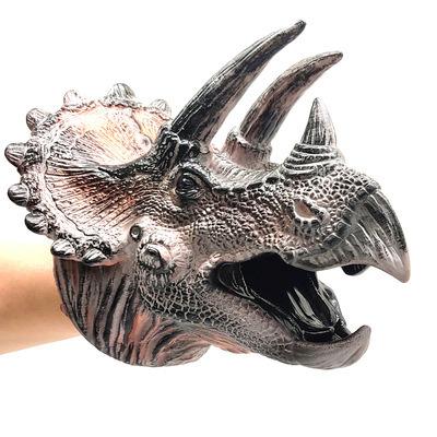 China New Next Realistic Cute Rubber Dinosaur Soft Rubber Animal Toys Rubber Hand Puppet for sale