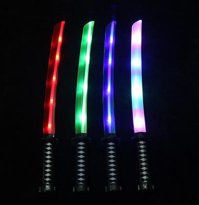 China Wholesale cheap realistic light set led katana toy flashing samurai swords for kids for sale