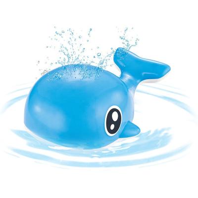 China Cognitive Floating Toy Hot Selling Induction Water Jet Kids Whale Bath Plastic Lightweight Automatic Toy for sale