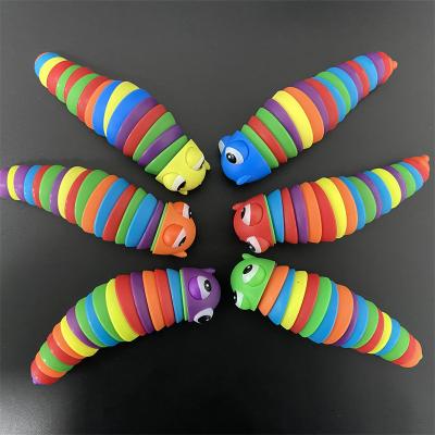 China 2022 popular wholesale tiktok decompression trigger 14cm rainbow 3D ingot fidgety person toys for sale