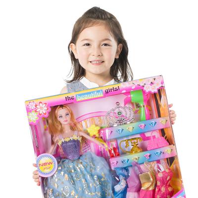 China Educational IN Beautiful The CURRENT American Style Birthday Gift Princess Fashion Attached Doll Set For Child for sale