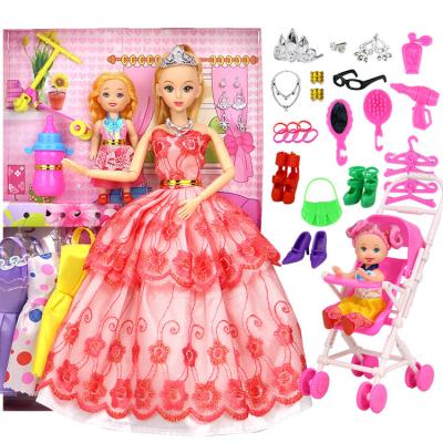 China Wholesale 11.5inch 12 inch Educational Joints Accessories Princess Wedding Suit Mother Baby Mobile - Doll Set for sale