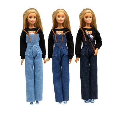 China DIY TOY New Blythe Supermodel 11.5-12 inches denim strap pants doll clothes accessories for dolls for sale