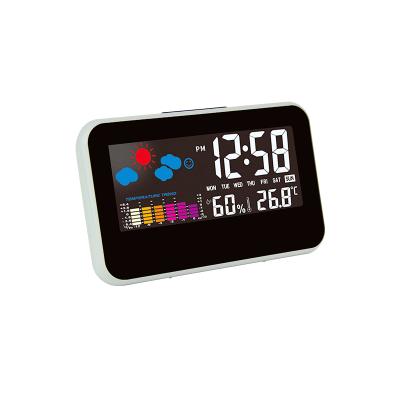 China Calendars EMAF Factory Weather Station LCD Wireless Home Digital Alarm Clock with Color Screen for sale