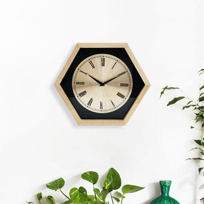 China EMAF Acrylic Wooden Class No Unique Wall Clocks Living Room Ticking Antique Clock For Home Decor for sale