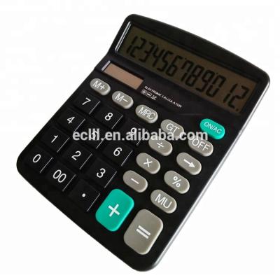 China Wholesale General Purpose Calculator EMAF Power Off Calculator 12 Digit Auto Max Calculator With Solar Power Source for sale