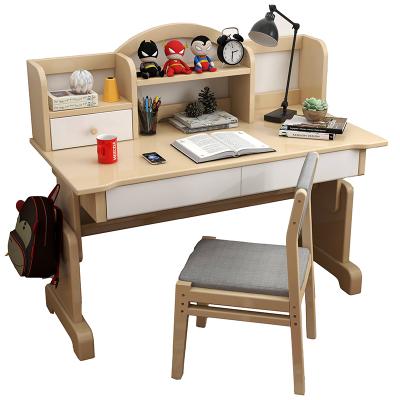 China Easy Solid Wood Shelf Integrated Home Adjustable Children's Desk Study Computer Desk Best-Selling Computer Desk for sale