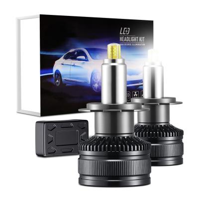 China 2021 aluminum led lights 360 canbus h7 led car bulb 20000lm H11 led fog light 9005 9006 h8 h9 led headlight bulbs for sale