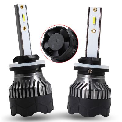 China 6000K H1 H11 9005 motorcycle lights accessory aluminum car h3 led bulb automobile K5 H7 fan 6000K H1 H11 9005 6v led H4 led headlight for sale