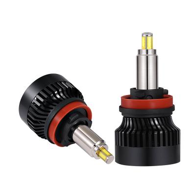 China New Copper + Aluminum Auto Lighting System Fan Cooling Mini Led Bulbs 360 Degree H11 H11 Headlight H7 H11 Led Car Headlamp for sale