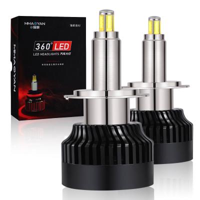 China High Power 16000 Lumen Copper + Aluminum H4 LED Car Light Bulb Fanless 5 Degree Mini 360 Sides H7 H9 HB3 9005 9005 Led Headlight H11 9012 Led Headlight H4 for sale