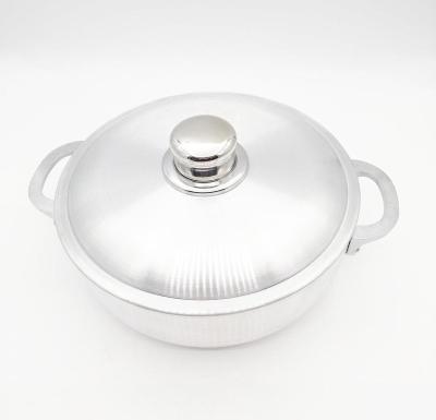 China Sustainable Aluminum Polished Cookware Cooking Pot With Cover Cookware Sets With Different Sizes for sale