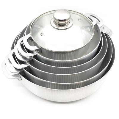 China Sustainable Cheap Round Casserole Kitchen Die Cast Aluminum Roaster for sale