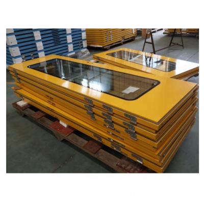 China Good quality factory direct modern yellow steel door with large window clean room round steel sliding door for sale