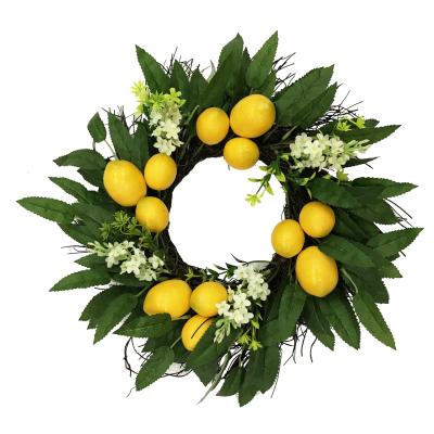 China High Quality Modern Artificial Lemon Floral Wreath Artificial Fruit Garland for sale