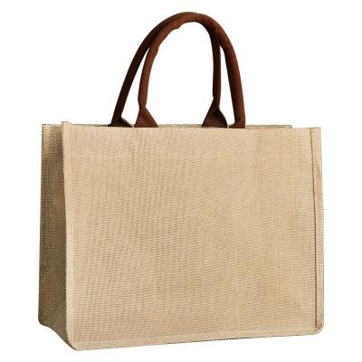 China Wholesale Shopping Eco-Friendly Recyclable Natural Souvenir Gift Color Tote Jute Beach Bags for sale