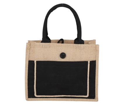 China Shopping Accept Logo Promotion Gift Fashion Shopping Customized Tote Jute Bag for sale