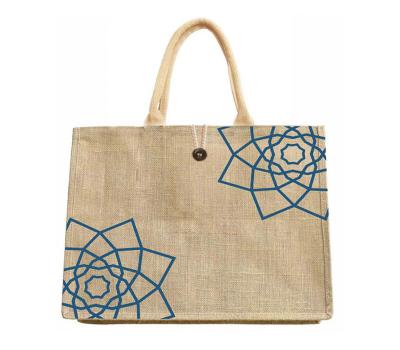 China Sustainable Eco - Friendly Promotion Shopping Gift Packing Custom Jute Jute Shopping Bags With Your Logo for sale