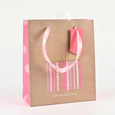 China Recyclable Custom Printed Your Own Logo Gift Craft Paper Clothing Shopping Bag OEM Printed Handle Rope Fancy Christmas Packaging Paper Bags for sale