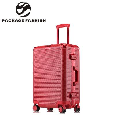 China Fashion Modern Custom Processing Decorative Weaving Cases 20 24 26 29 Inch Aluminum Frame Carry On Luggage Suitcase Box ABS for sale