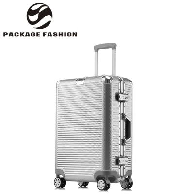 China Modern Fashion Customized Processing 20 24 26 29 Inch Vintage ABS Decorative Hard PC Shell Luggage Case Weave Sets for sale