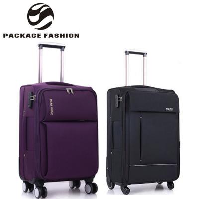 China Oxford Universal Cloth Business Boarding Password Wheel Trolley Luggage Suitcase Waterproof Custom Soft Handle Set for sale