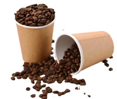 China KP115 Eco All Logo Custom Paper Cups 8oz 12oz 16oz Coffee Paper Cup Disposable Hot Disposable Wall Double Black for sale