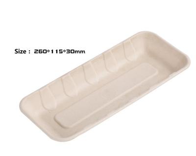 China water & SSB8918 Biodegradable Disposable Oil Resistance Sugar Cane Bagasse Sushi Tray for sale