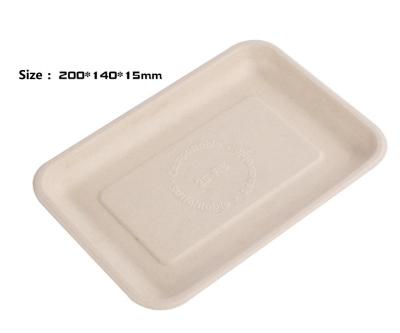 China water & SSB123 Oil Resistance Biodegradable Disposable Sugarcane Bagasse Sushi Tray for sale