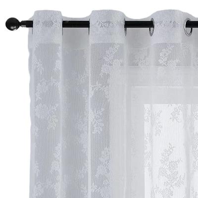 China Blackout Lace Screen Curtain Korean White Wavy Bedroom Balcony Shading Window Screen Partition Living Room Bedroom Curtain for sale