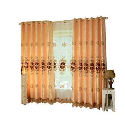 China Blackout Water Soluble Embroidered Bedroom Shading Curtain Fabric Stain Supply Living Room Bedroom Jacquard Embroidered New Curtain for sale