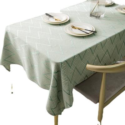 China Rectangular Chenille Jacquard Triangle Table End Table Cover Rectangular Modern Simple Wavy Wavy Table Cloth Household Table Cloth for sale