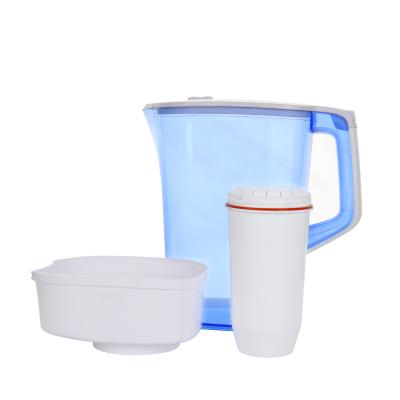 China Large-Sample Drinking Water Filtration System 0 TDS 6-Stage Material Food-Grade Water Filter Pitcher With Water Quality Meter for sale