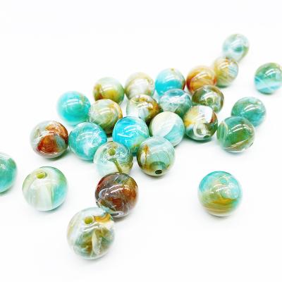 China Wholesale 6-20MM Imitation Natural Plastic Faux Stone Natural Stone Bead Shell Color Loose Round Beads Sold By Factory Directly For Jewelry Making for sale