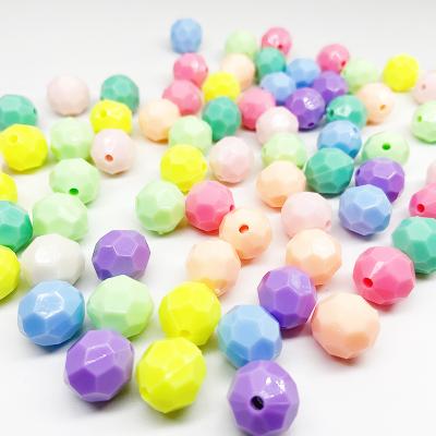 China Wholesale Beautiful Macaron Colors 6-20MM Opaque Faceted Plastic Beads Section Plastic Beads Sold By Factory Directly For Jewelry Making for sale