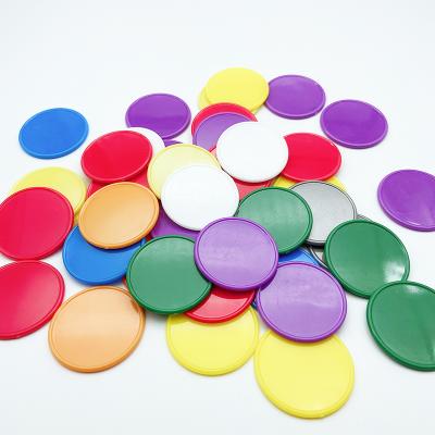 China Bingo Game Factory Wholesale 36MM/31MM Plastic Round Board Games Sets Accessories Plastic Game Coins Chips Supplies Bingo Chips for sale