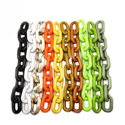 China Factory Price Various Colors Opp Plastic Acrylic Wholesale Opp Bag Chain Opp Chain Bag Chain Oval Polishing Acrylic Resin Handbag Chain Bag Chain for sale