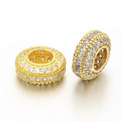 China Jewelry Making Wholesale 14K Gold Plated Iced Out Premium Diamond Micro Pave CZ Charms Cubic Zircon Brass Copper Charms For Women Men for sale