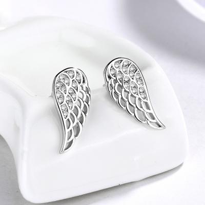 China Vintage Sterling Silver Figure 8 Ear Studs Rose Gold Number Earrings Wholesale Direct Sales Ear Clips for sale