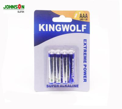 China Best Price Kingwolf 1.5V LR03 Alkaline Battery AAA Battery oem for sale