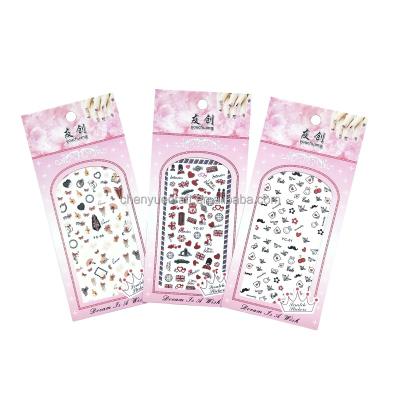 China Cute Safe And Non-Toxic Fashion Nail Decal Stickers DIY Design Nail Sticker FOR Manicure Accessories FOR Women Girls for sale