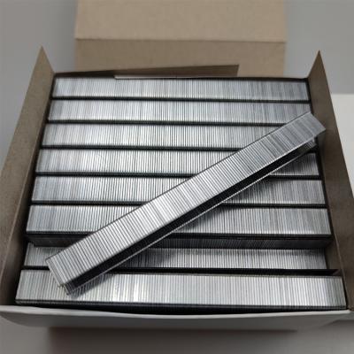 China Nail Finish Factory Price Customized OEM ODM 10000pcs 21Ga Crown 12.8mm 80 Series Galvanized Sofa Metal Furniture Wood Industrial Staples for sale