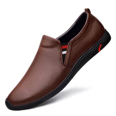 China Wholesale Light Genuine Leather Low Heel Black Luxury Made Casual Men's Stylish Shoes for sale